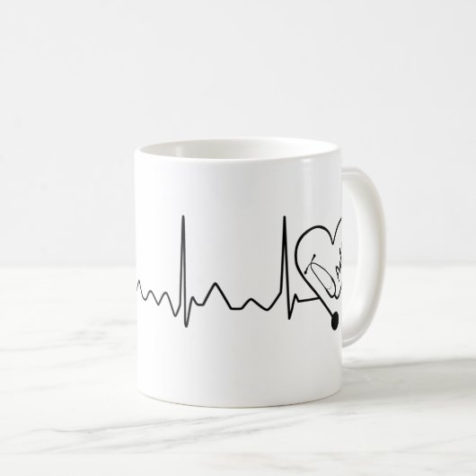 Medizinischer Krankenschwester-Doktor Stethoscope Kaffeetasse (VorderseiteRechts)