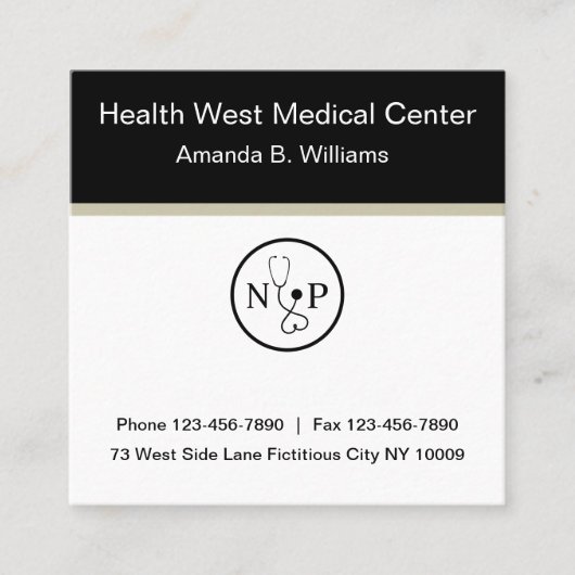 Medizinischer Krankenschwester-Praktiker Quadratische Visitenkarte (Vorderseite)