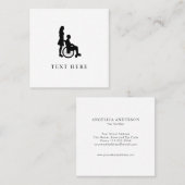 Medizinischer Krankenwagen Rollstuhl Quadratische Visitenkarte (Vorne/Hinten)