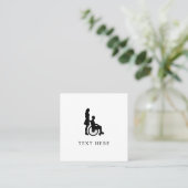 Medizinischer Krankenwagen Rollstuhl Quadratische Visitenkarte (Stehend Vorderseite)