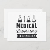 Medizinischer Labortechniker Funny Labrador Tech G Postkarte (Vorne/Hinten)