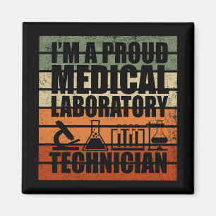 Medizinischer Labortechniker vintage retro Magnet