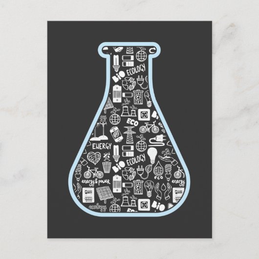 Medizinischer Labortest Tube Wissenschaftlicher Te Postkarte (Vorderseite)