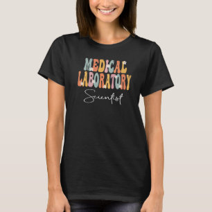 Medizinischer Laborwissenschaftler Groovy Vintage  T-Shirt