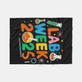 Medizinischer Labrador Scientist Retro Labrador Wo Fleecedecke (Vorderseite (Horizontal))