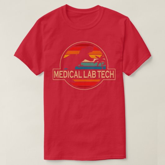 Medizinischer Labrador Tech Dinosaurier T-Shirt (Design vorne)