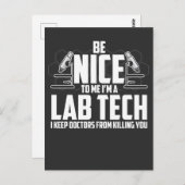 Medizinischer Labrador Tech Gift - Labortechniker Postkarte (Vorne/Hinten)