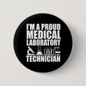 Medizinischer Labrador-Techniker Button (Vorderseite)