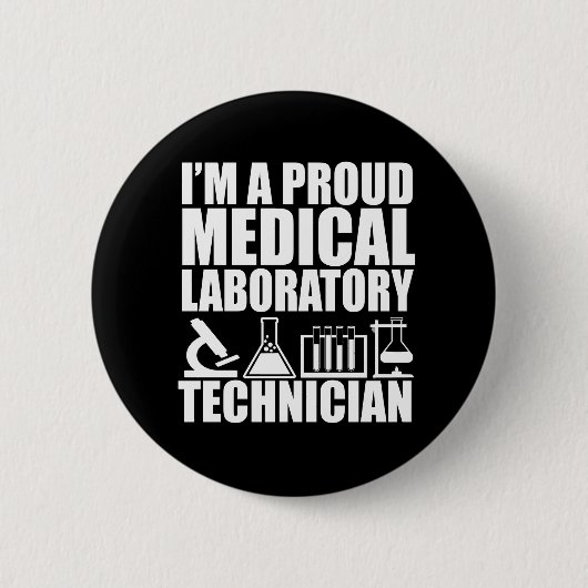 Medizinischer Labrador-Techniker Button (Vorderseite)
