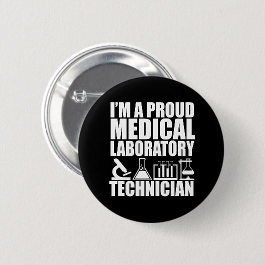 Medizinischer Labrador-Techniker Button (Vorne & Hinten)