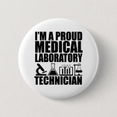 Medizinischer Labrador-Techniker Button (Vorderseite)