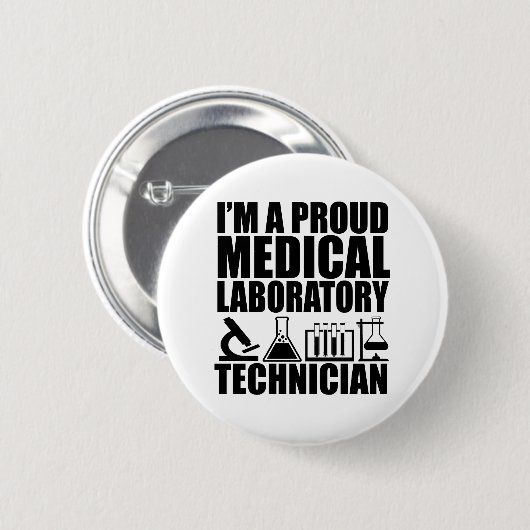 Medizinischer Labrador-Techniker Button (Vorne & Hinten)