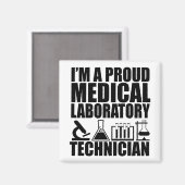 Medizinischer Labrador-Techniker Magnet (Vorderseite/Rückseite)