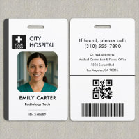 Medizinischer Logo-Techniker Nurse Gray-ID-Foto