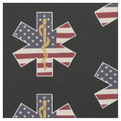 Medizinischer Notdienst-Tribut US-Flagge EMS EMT Stoff (Nahaufnahme)