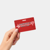 Medizinischer Notfall Identifikations-Karte Ausweis (Handheld)