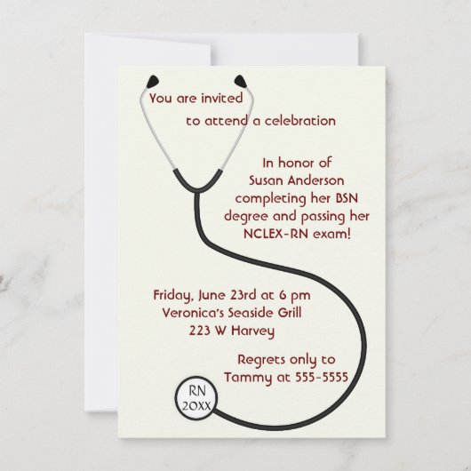 Medizinischer oder einladung (Vorderseite)