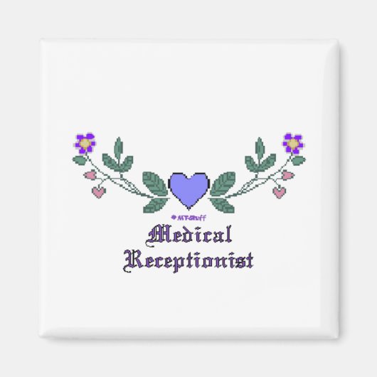 Medizinischer Rezeptionist CS Print Magnet (Vorne)