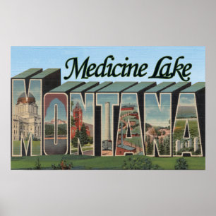 Medizinischer See, Montana Poster
