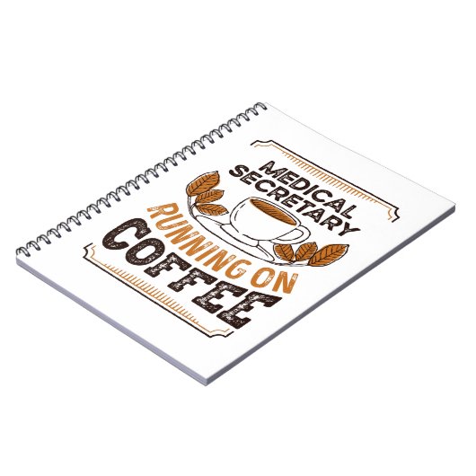 Medizinischer Sekretär auf Coffee Caffeine Gift Notizblock (Linke Seite)