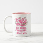 Medizinischer Sekretär Geschenk Personalisiert Zweifarbige Tasse (Links)