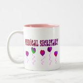 Medizinischer Sekretär Gifts Zweifarbige Tasse (Links)