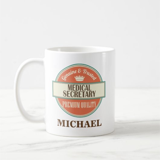 Medizinischer Sekretär Personalized Office Mug Kaffeetasse (Links)