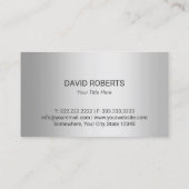 Medizinischer silberner Caduceus-elegantes Metall Visitenkarte (Rückseite)