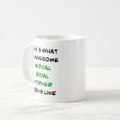 medizinischer Sozialarbeiter, phantastisch Kaffeetasse (Vorderseite Links)