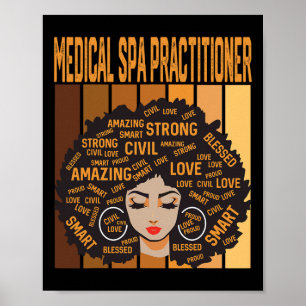 Medizinischer Spa-Praktiker Mächtige Schwarze Gesc Poster