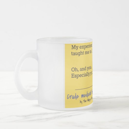 Medizinischer Spaß Mattglastasse (Links)