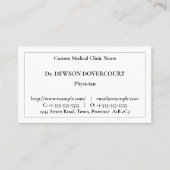 Medizinischer Spezialist für altmodische Mode Visitenkarte (Vorderseite)