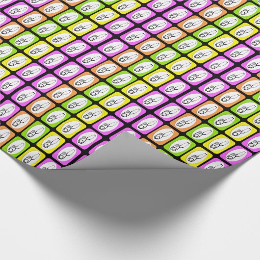 Medizinischer Stethoskop Geschenkpapier (Ecke)