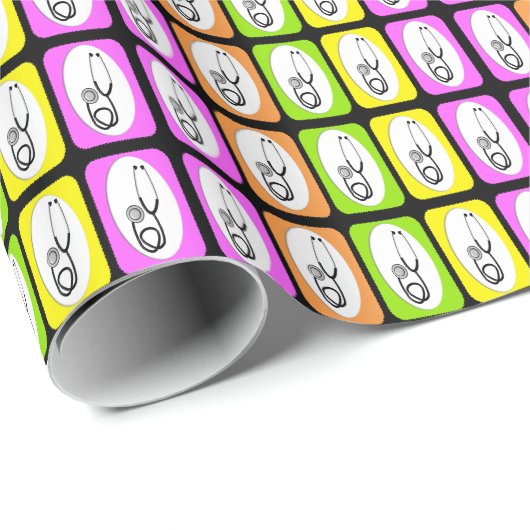 Medizinischer Stethoskop Geschenkpapier (Rolleneckpunkt)