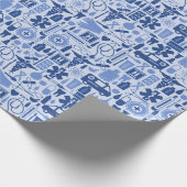 Medizinischer Themed Blau Geschenkpapier (Ecke)