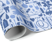 Medizinischer Themed Blau Geschenkpapier (Rolleneckpunkt)