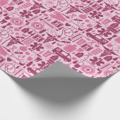 Medizinischer Themed Rosa Geschenkpapier (Ecke)