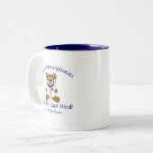 Medizinischer Transcriptionist-Bär Zweifarbige Tasse (Vorderseite Links)