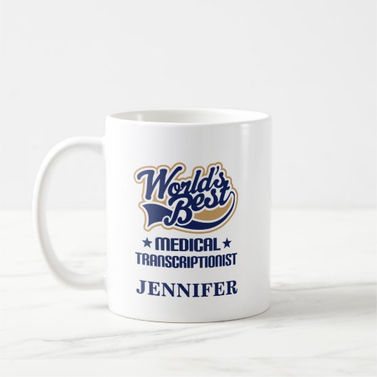 Medizinischer Transcriptionist-personalisiertes Kaffeetasse (Links)