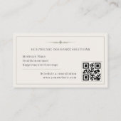 Medizinischer Versicherungsberater QR-Code Visitenkarte (Rückseite)