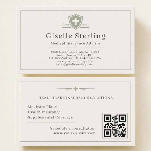 Medizinischer Versicherungsberater QR-Code Visitenkarte