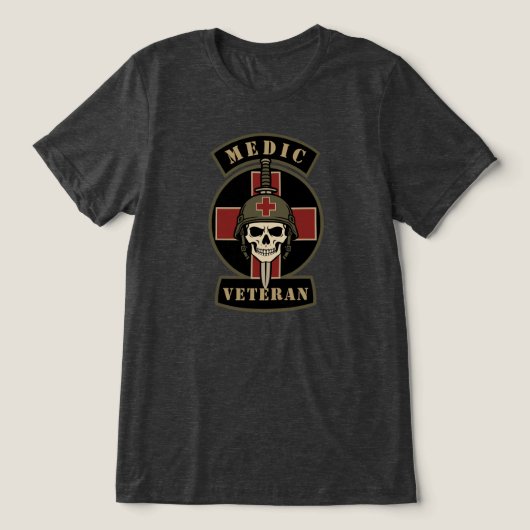 Medizinischer Veteran Tri-Blend Shirt (Design Vorderseite)