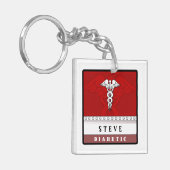 Medizinischer wachsamer Schlüsselanhänger - (Vorderseite links)