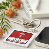 Medizinischer wachsamer Schlüsselanhänger - (Vorderseite rechts)