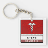 Medizinischer wachsamer Schlüsselanhänger - (Vorderseite)