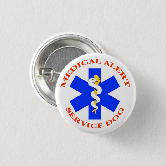 Medizinischer wachsamer Service-Hundeknopf Button (Vorne & Hinten)