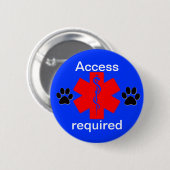 medizinischer wachsamer Symbolservice-Hundezugang Button (Vorne & Hinten)