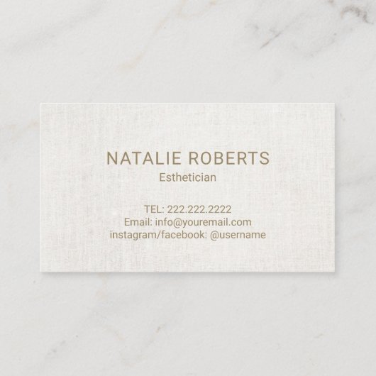 Medizinischer Wellness-Center Östhetiker Elegantes Visitenkarte (Rückseite)