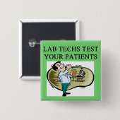 medizinischer Witz des Labradortechnikers Button (Vorne & Hinten)