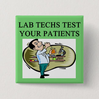 medizinischer Witz des Labradortechnikers Button